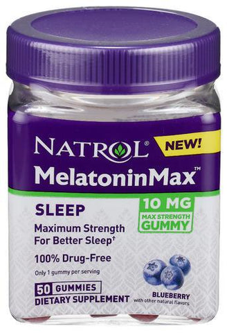 NATROL MELATONIN MAX GUMMY 50PC