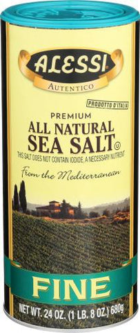 ALESSI ALL NATURAL SEA SALT FINE  24OZ