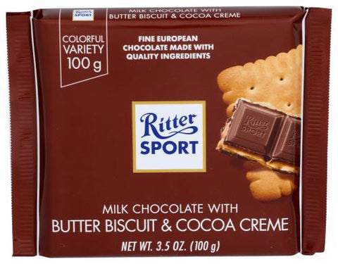 RITTER SPORT CHOC BAR BTTR BISC