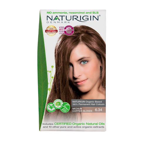 NATURIGIN PERMANENT HAIR COLOR 6.34