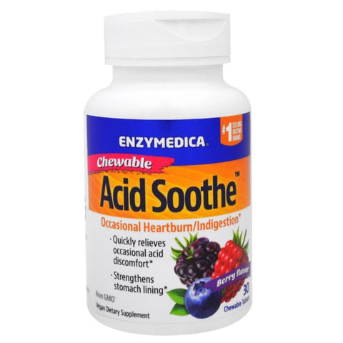 ENZYMEDICA ACID SOOTHE 30 CHEWABLE TABS