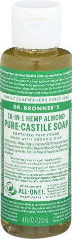 DR BRONNER SOAP CASTILE ALMOND 4OZ