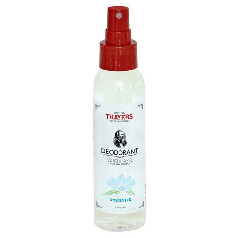 THAYERS SPRAY DEODORANT WITCH HZL UNSCENTED 4OZ