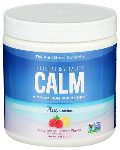 NATURAL VITALITY CALM CALCIUM RASP LEMON 8OZ