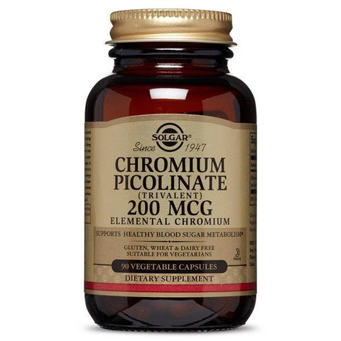 SOLGAR CHROMIUN PICOLINATE 200MCG 90VC