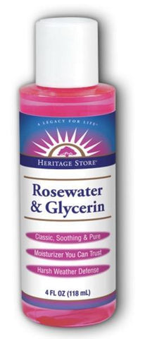 HERITAGE ROSE WATER AND GLYCERIN 4OZ