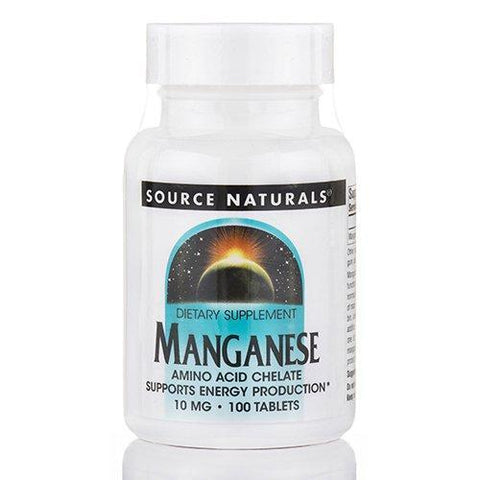 SOURCE NATURALS MANGANESE 10MG 100 TABS
