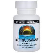 SOURCE NATURALS METHYL COBALAMIN 1 MG 60 LOZENGES