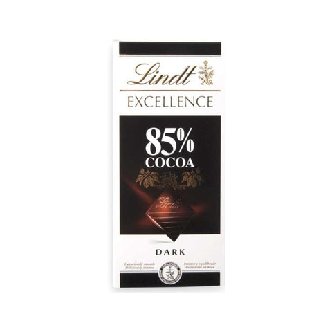 LINDT CHOC BAR VERT EXC 85% COCOA