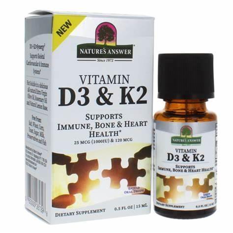NANSWER VITAMIN D3/K2 DROP .50oz