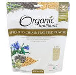 ORGANIC TRADITIONS  SPROUTED CHIA  FLAX SEED POWDER 8 OZ