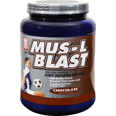 MUS L BLAST CHOCOLATE PROTEIN POWDER 47OZ