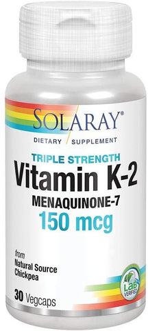 SOLARAY TRIPLE STRENGTH VITAMIN K2 150MG