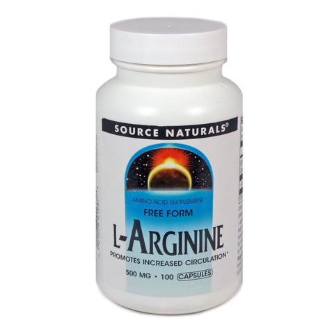 SOURCE NATURALS L ARGININE 500MG 100 CAPS