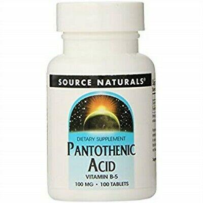 SOURCE NATURALS PANTOTHENIC ACID 100MG 100 TABS