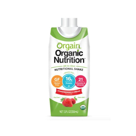 ORGAIN ORGANIC NUTRITION SHAKE STRAWBERRY & CREAM 11OZ