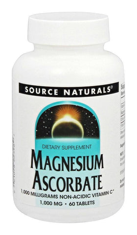 SOURCE NATURALS MAGNESIUM ASCORBATE VITAMIN C 1000MG 60 TABS