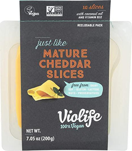 VIOLIFE CHEESE SLICES MATURE CHEDDAR 7.05 OZ