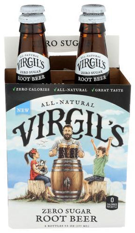 VIRGILS SODA ROOT BEER ZERO 4PK