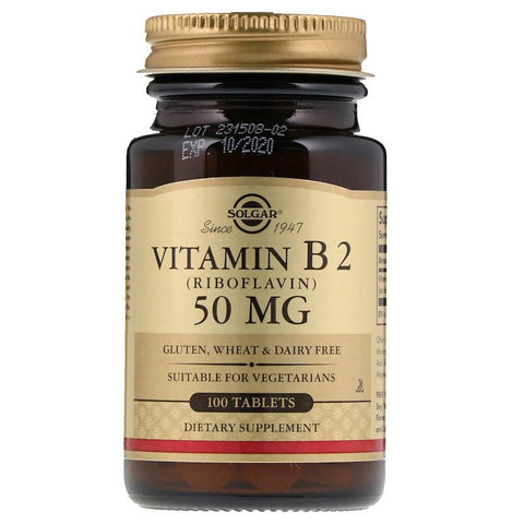 SOLGAR VITAMIN B-2 50 MG 100TB