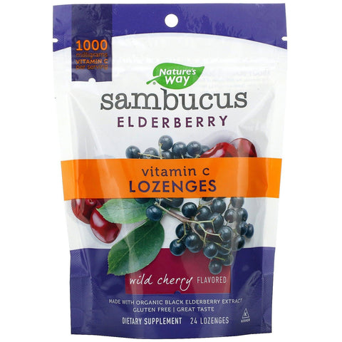 NWAY  Sambucus Elderberry, Vitamin C Lozenges