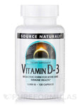 SOURCE NATURALS VITAMIN D3 120CP