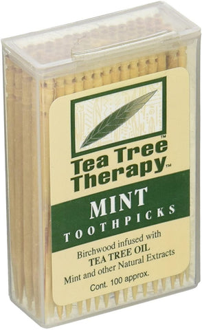 TEA TREE THERAPHY TOOTHPICK TEA TREE AND MINT 100PC
