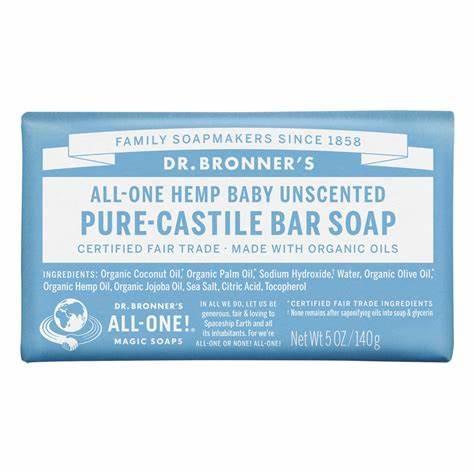 DR BRONNER SOAP BAR BABY UNSCENTED 5OZ