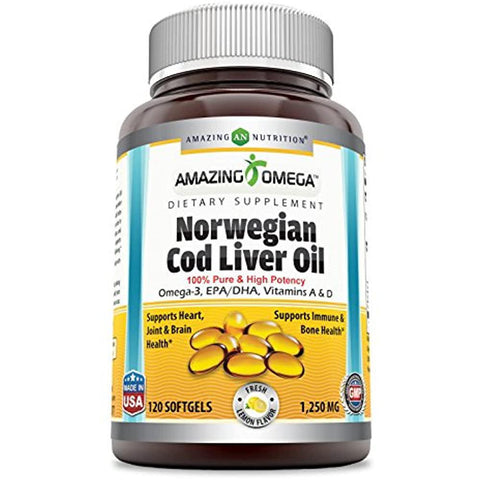 AMAZING NUTRITION NORWEGIAN COD LIVER OIL 120SG