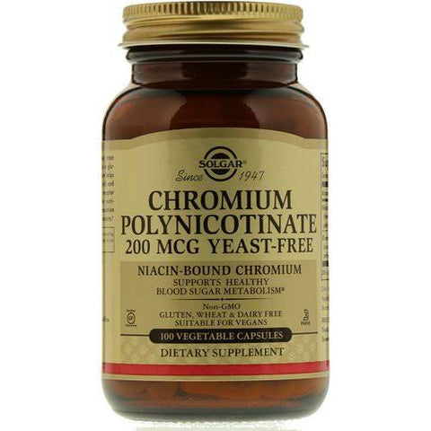 SOLGAR CHROMIUM POLYNICOTINATE 200MG 100CP