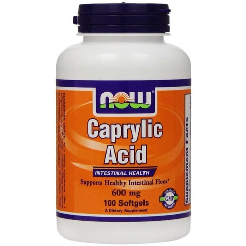 NOW CAPRYLIC ACID 600MG 100 SG