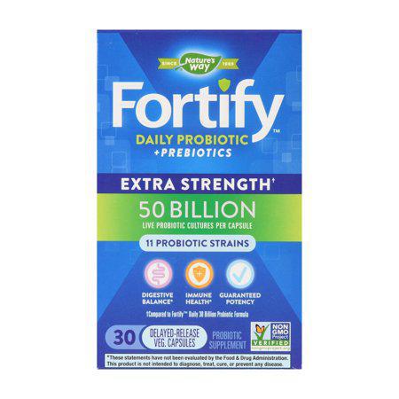 NATURES WAY FORTIFY DAILY PROBIOTICS + PREBIOTICS 50 BILLIIONS 30 CAPS