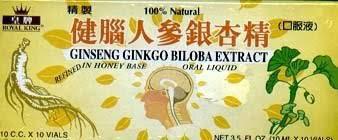 ROYAL KING GINSENG / GINKGO BILOBA 10 VIALS