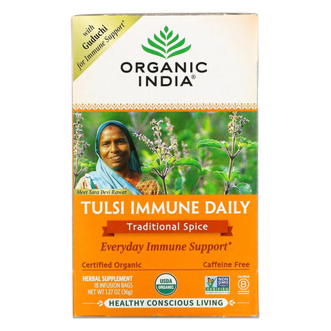 ORGANIC INDIA TEA TULSI IMMUNE DAILY 18 BG