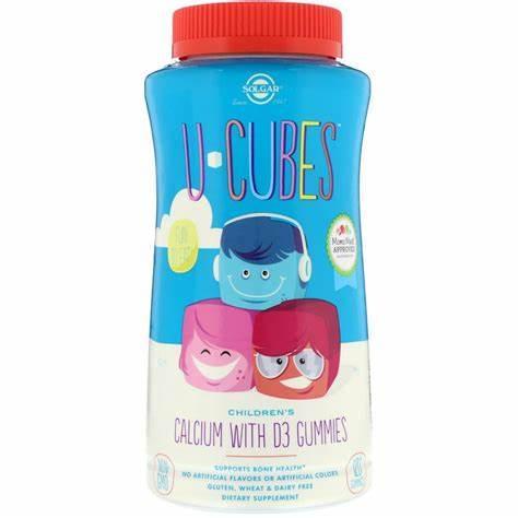SOLGAR U CUBES CHILDRENS CALCIUM D3 GUMMIES 120PCS