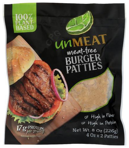 UNMEAT BURGUER PATTIES MEAT FREE 8OZ