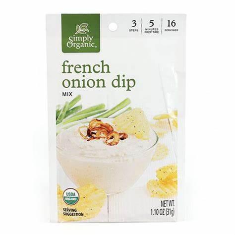 SIMPLYORG DIP FRENCH ONION  1.10OZ