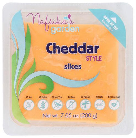 NAFSIKAS GARDEN CHEESE CHEDDAR STYLE SLICES 7.5OZ