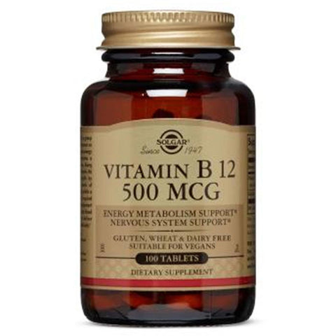 SOLGAR B-12 500MCG 100 TABS