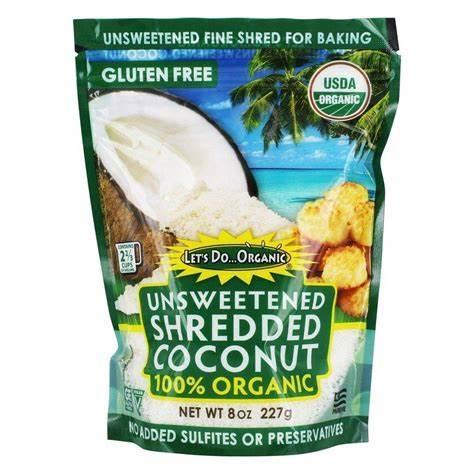 LETS DO ORGANIC UNSWEETENED SHREDDED COCONUT 8OZ