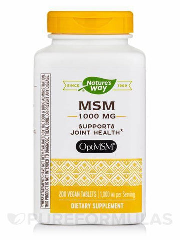 NATURES WAY MSM 1000 200 TABS