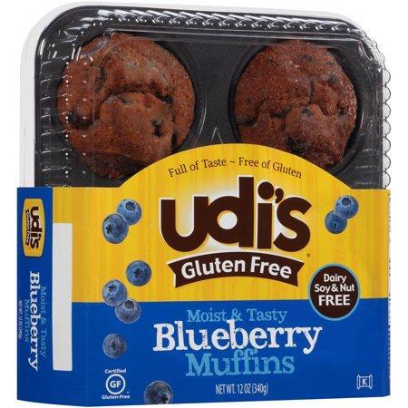 UDIS GLUTEN FREE BLUEBERRY MUFFIN 12OZ